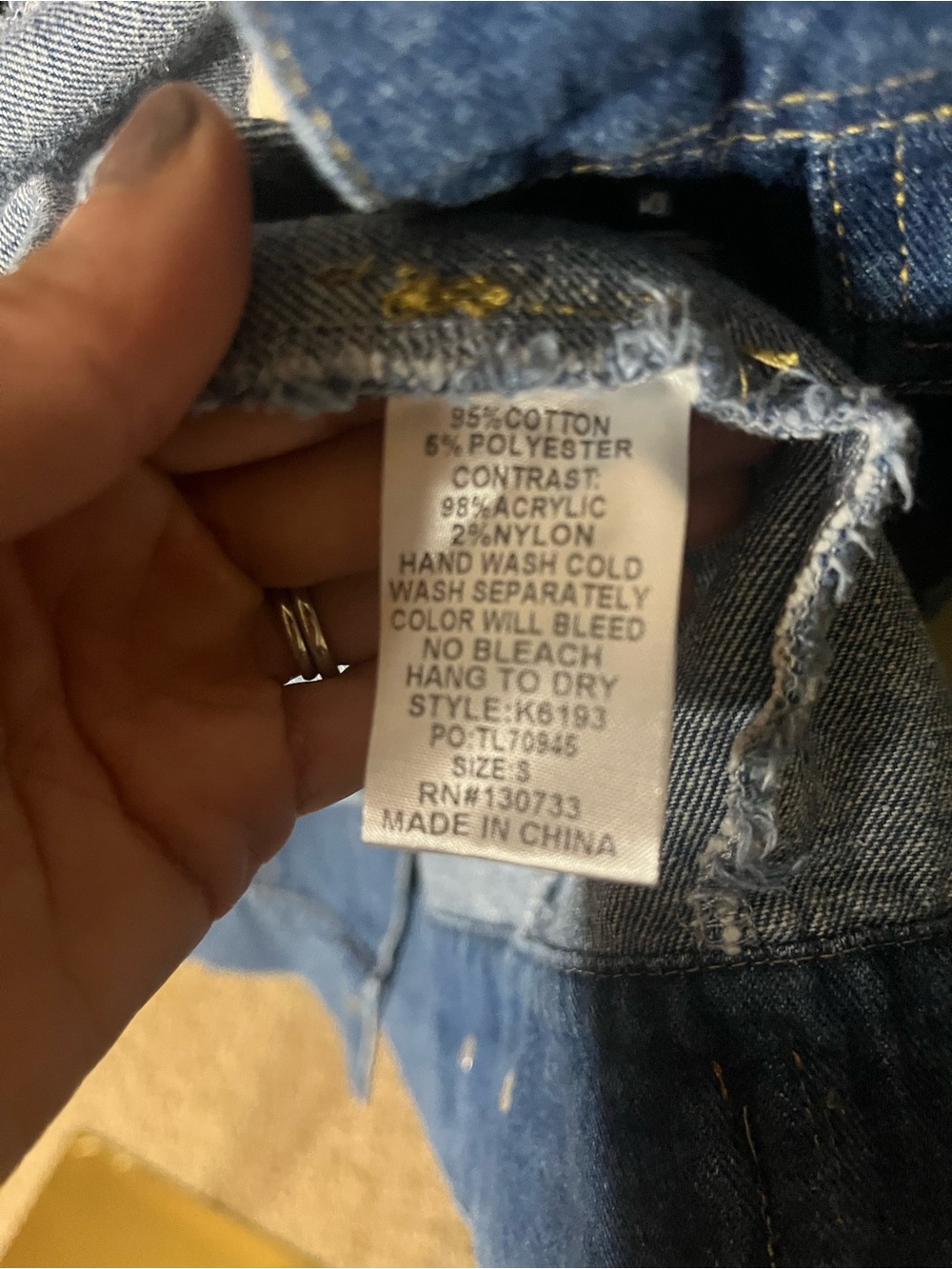 Umgee Denim Mixed Jacket Size S - Picture 12 of 12